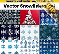 矢量的雪花素材合集：Vector Snowflakes Set
